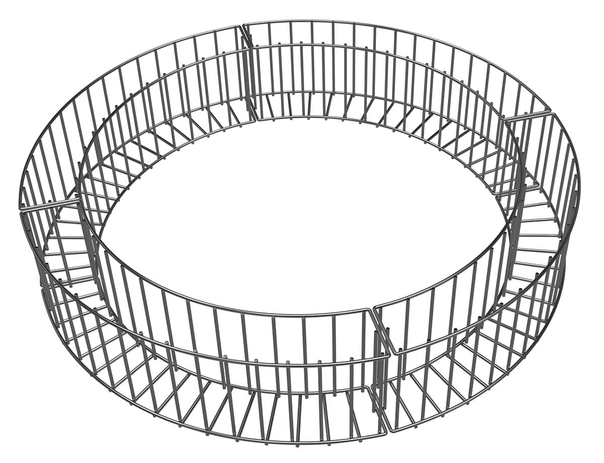 Durch Kombination der Gabionen-Beetabgrenzungen können verschiedene Gabionen-Formen zusammengestellt werden.