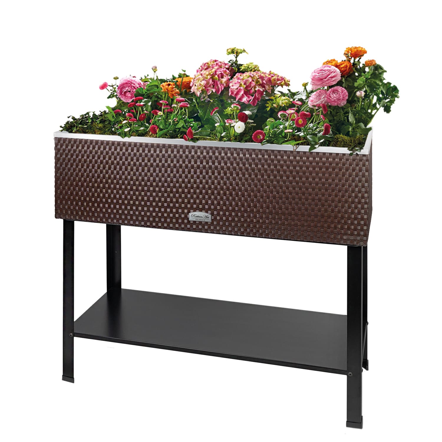 Wilk Hochbeet Kräuterbeet Braun in Rattan-Optik Wilk Hochbeet Kräuterbeet Braun in Rattan-Optik Maße (L x B x H): 95 x 40 x 85 cm