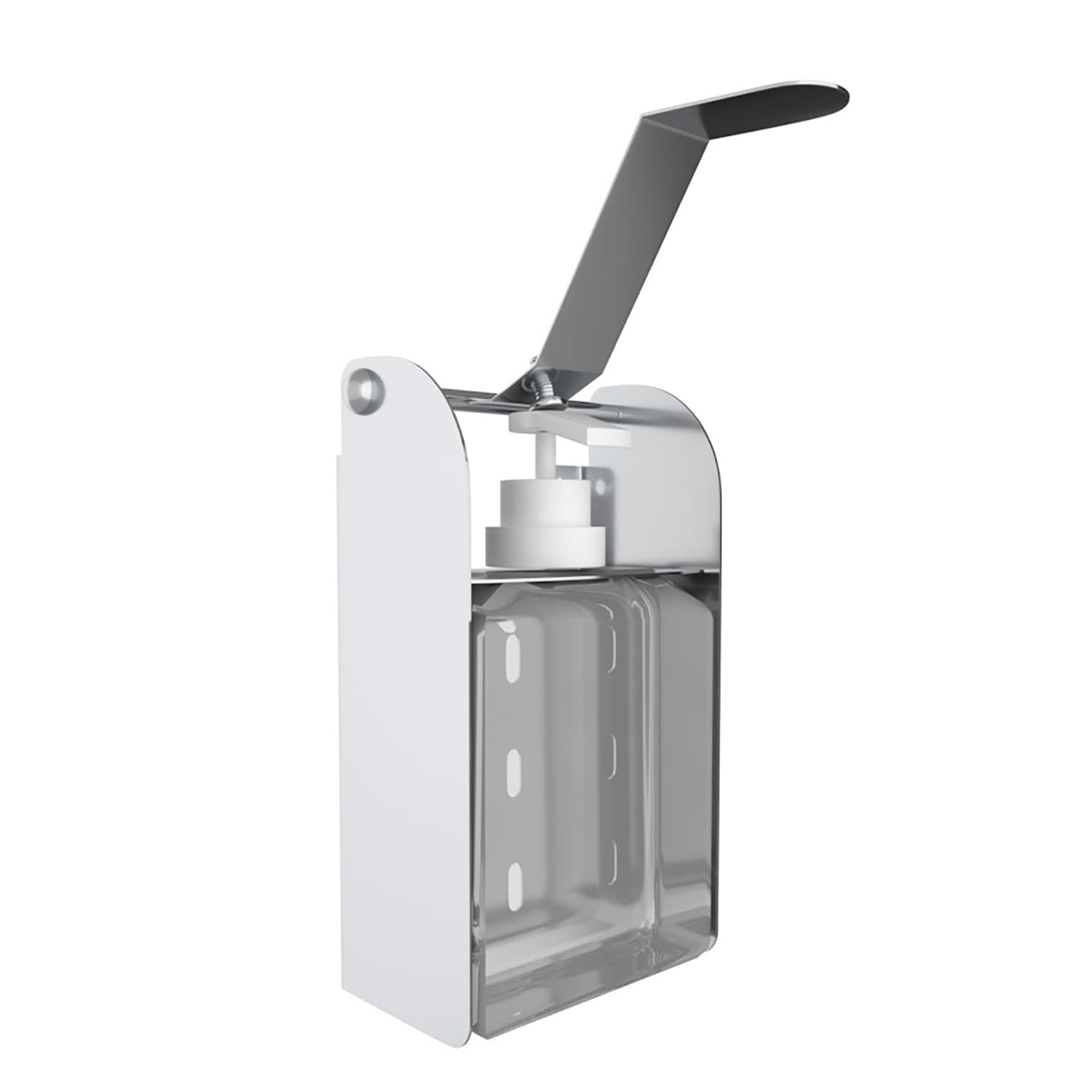 Mechanischer, ellbogenbetätigter Dosierspender aus Edelstahl Mechanischer, ellbogenbetätigter Dosierspender aus Edelstahl