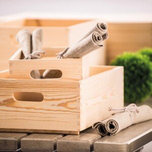 Stapelboxen aus Holz vielseitig verwendbar und FSC® zertifiziert