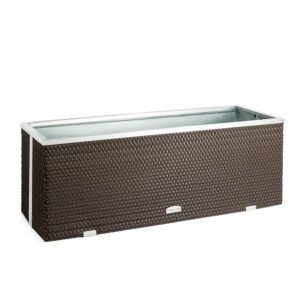Pflanzgefäß in moderner Rattan-Optik 108 x 39 x 43 cm