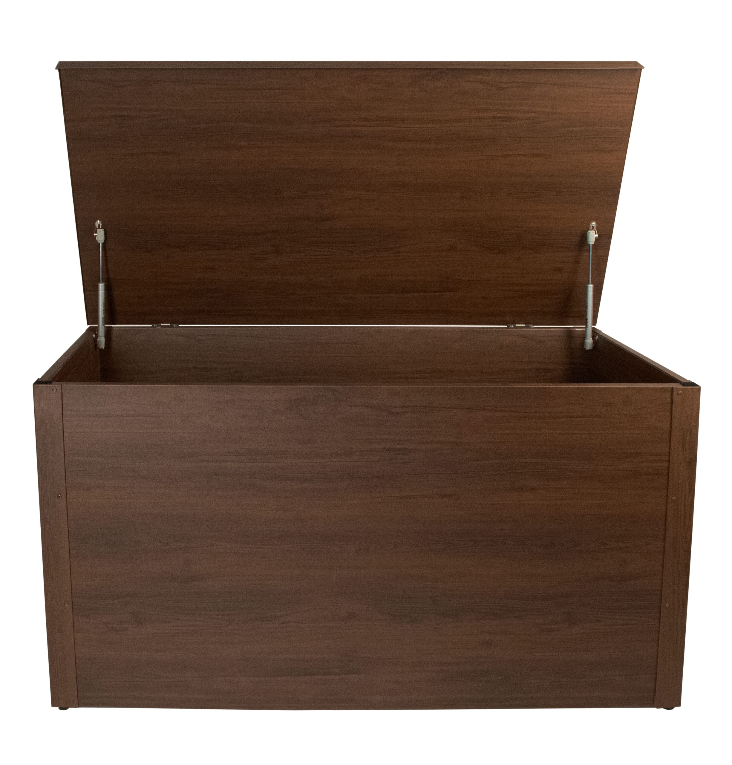 55046-Aufbewahrungsbox-Holzoptik-frei-offen Aufbewahrungsbox Holzoptik offen auf weißem Hintergrund