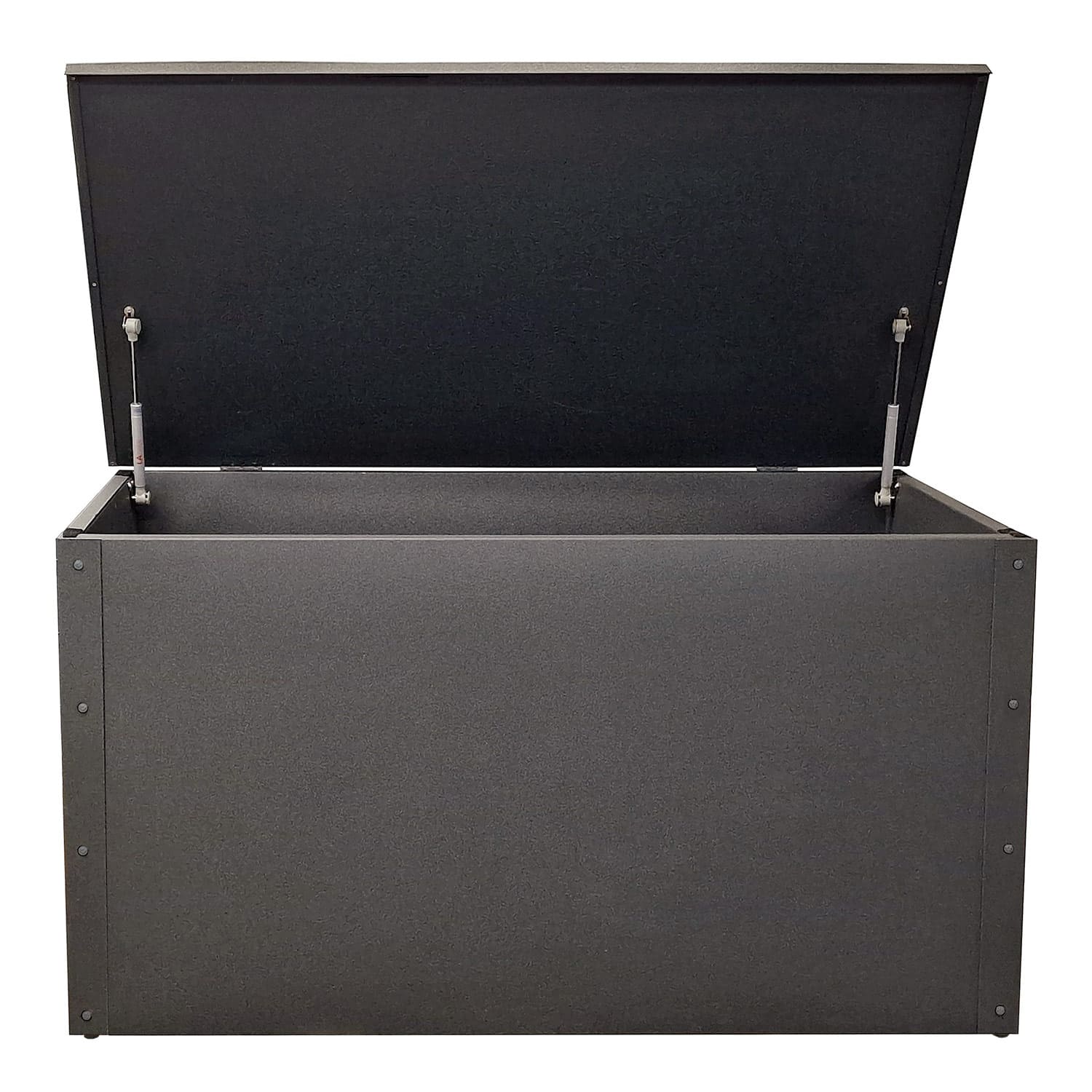 55056-aufbewahrungsbox-anthrazit Anthrazitfarbene Aufbewahrungsbox für Garten bzw. Terrasse, geschlossen